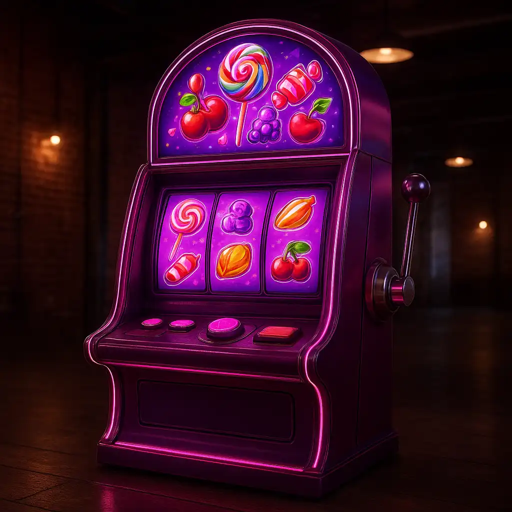 Sweet Bonanza slot machine screen inside the MetroBetz urban loft